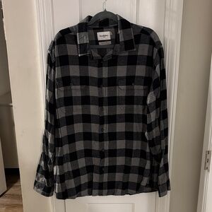 Goodfellow & Co Men's Checkered Black and Gray Shirt